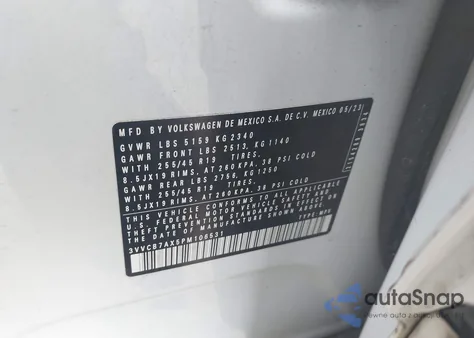 2023 Volkswagen Tiguan 2.0T Se R-Line Black from USA, damaged, VIN 3VVCB7AX5PM106531